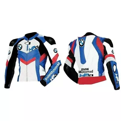 Bmw Jacket Motorbike Leather Jacket Motorcycle Jacket Leder  Racing Jacket • $207.14