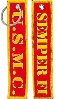 Usmc Marines Semper Fi Key Chain Veteran Fidelis Marine Corps Devil Dog • $10.99