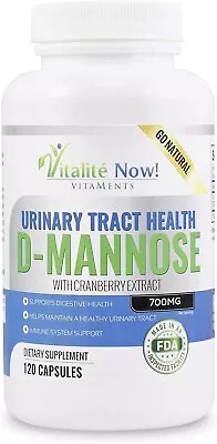 High Strength Pure D-Mannose With Cranberry Extract For Natural Urinary Tract... • $99.97