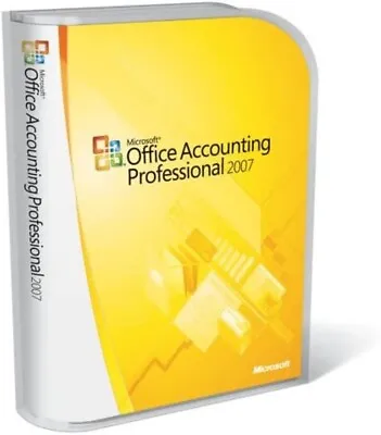 Microsoft Office Accounting Professional 2007 Full Version W/ 10 License = NEW = • $39.98