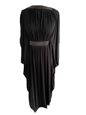 £18 • Buy *NEW* B02 Ladies Pleated Butterfly Abaya/Jilbab/Maxi Dress In Black/Silver 52-58