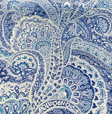 Sultans Paisley Lapis Blue P Kaufmann Fabric By The Yard • $13.95