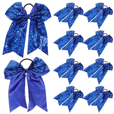  10 Pcs Cheerleading Hair Bows Ties For Women Christmas Headgear • £15.19