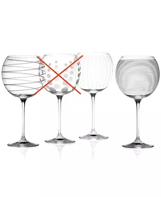 Mikasa H1364  Clear Cheers Balloon Goblets Set Of 3 24.5 Oz • $57.20