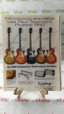 Epiphone Les Paul Standard Plustop Pro Guitar -2012   Print Ad -  11 X 8.5.  9 • $3.96