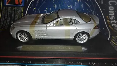 MERCEDES-BENZ SLR MCLAREN Diecast Model Car Silver Large 1/18 Scale 1998 • £25
