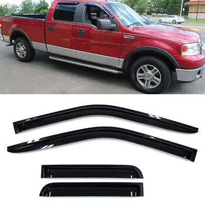 For 2004-2008 Ford F150 Super Crew Cab Window Visors Wind Deflector Rain Guard • $31.99