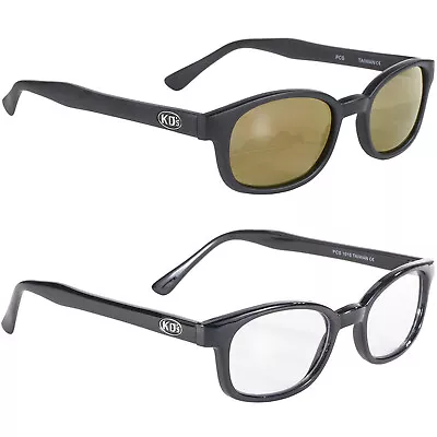 Pacific Coast Sunglasses X-KD's Biker Sunglasses Black Frame & Clear Lens • $24.99