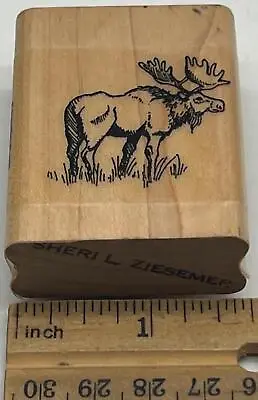 MOOSE BUCK Forest Animal Wildlife Nature Landscape Stampin Up! 1995 RUBBER STAMP • $7.95