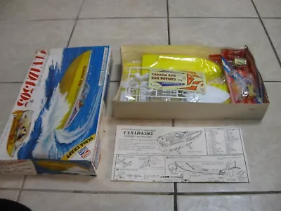 1970s VINTAGE YAMADA CANADA505 MOTORIZED SPEED BOAT MODEL KIT SEALED IN THE BOX • $9.99