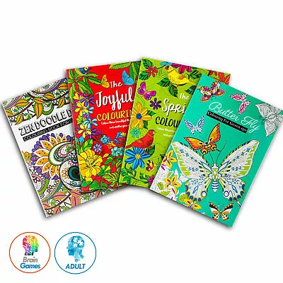 A4 Size Fun Adult Colouring Books Relaxing Mindfulness Anti Stress Patterns • $11.58