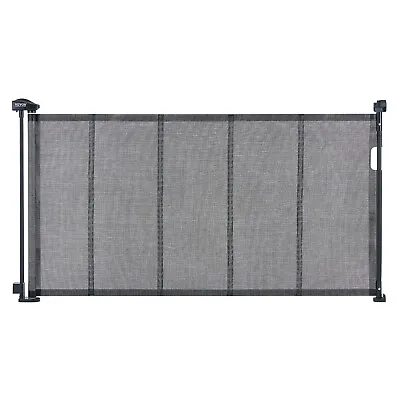 VEVOR Retractable Baby Gate Mesh Baby Gate 34.2  Tall Extend To 60  Wide Black • $45.99