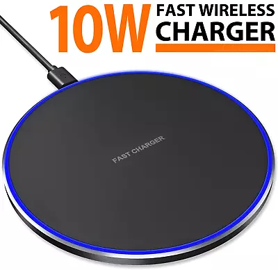 Wireless Fast Charger Charging Pad Dock For Samsung IPhone Android Cell Phone • $4.99