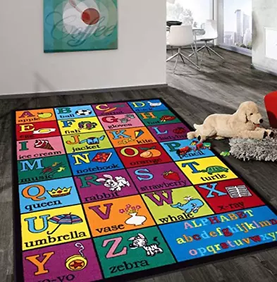 Kids Educational Learning Alphabet Non Skid (Non Slip) Area Rug 3'3  X 4'7  Mult • $47.99