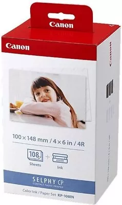 Canon KP-108IN 1x Thermal 108 Sheets 10x15 Paper +3 Farbkassetten • £32.28