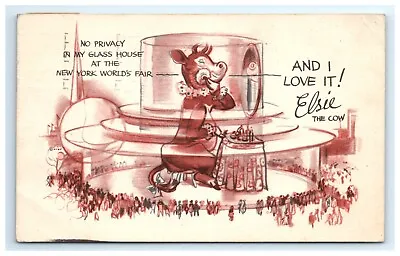 Postcard Elsie The Cow Glass House Bordens Dairy New York World's Fair 1940 Pstd • $7.95