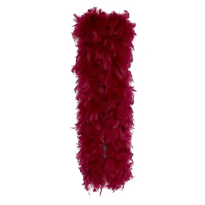  Burgundy 150 Grams Chandelle Feather Boa Dance Party Halloween Costume • $21.98