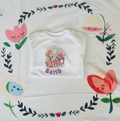 Embroidered Personalised Baby Bodysuit | Unisex Clothing| Baby Bodysuit • £13