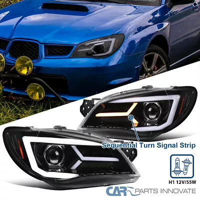 Dual-Beam+Sequential LED Bars Fits 06-07 Subaru Impreza WRX Projector Headlights • $306.95