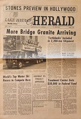 Vintage Newspaper July 1969 Lake Havasu City Arizona Herald - Mint Condition  • $24.99