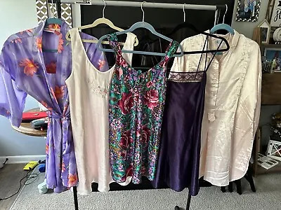 $8.99 • Buy Women's Vintage Lot Of 5 Nightgowns, Robes, PJs - Val Mode, Adonna, & More