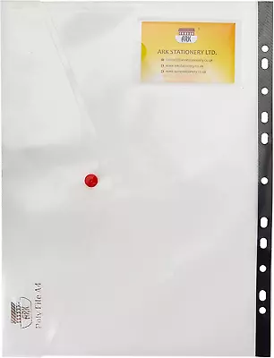 ARK Polypropylene Popper Wallet With Press Stud - Clear Landscape - 33607  • £7.99