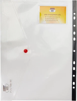 ARK Polypropylene Popper Wallet With Press Stud - Clear Landscape - 33607  • £7.99