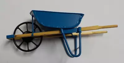 Dollhouse Miniature Metal & Wood Wheelbarrow Rolling Wheel 1:12 Scale • $5.99