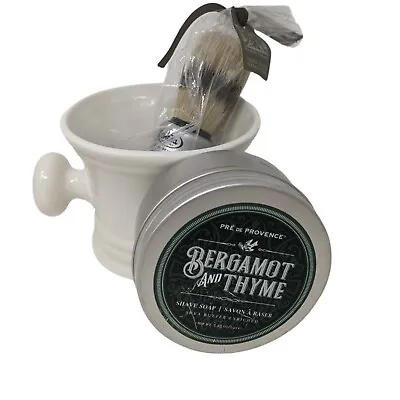 Classic Vintage Style Shaving Set - Bergamot And Thyme Shave Soap #571 • $50.45