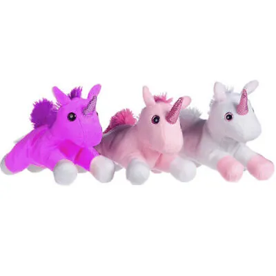 Soft Plush Unicorn Teddy Bear Present Cute Toy Fun Kids Cuddly 8  Xmas Gift New • £2.99