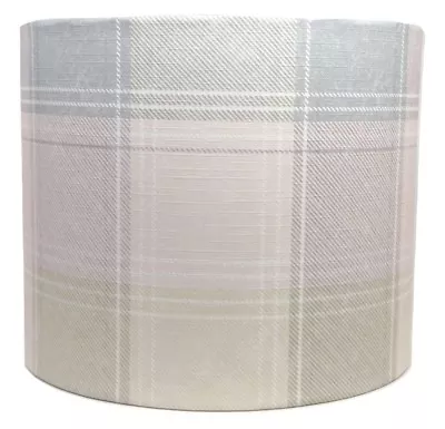 Pink Grey Tartan Country Check Lampshade Ceiling Light Shade Table Lamp Drum  • £29.99