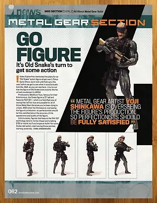 2008 Metal Gear Solid 4 Snake Action Figure Print Ad/Poster PS3 Toy Wall Art • $14.99