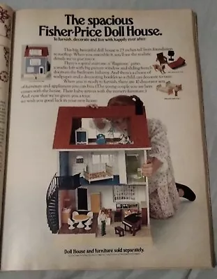 Fisher Price Print Ad 1979 Vintage The Spacious Doll House Girl Furniture • $16.49