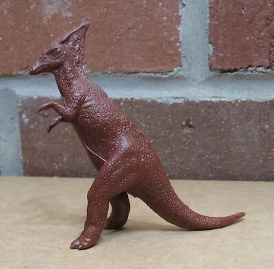 Vtg 1960's ? Parasaurolophus Dinosaur Reddish Brown Prehistoric Mammal Playset • $11.99