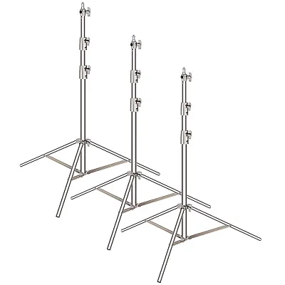 Neewer 1/2/3 Pieces Light Stand 260cm Stainless Steel Heavy Duty Lighting Stand • £132.99