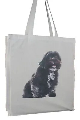 £10.99 • Buy Shih Tzu Grey Black Dog Design Cotton Bag Gusset Xtra Space Perfect Gift