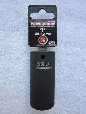 PowerBuilt - (Size: 1 ) 6-Point Deep Impact Socket [1/2 Inch Drive] **NEW** • $10.99