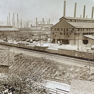 Antique 1905 Busy Steel Factories Homestead PA Stereoview Photo Card P1533 • $24.99