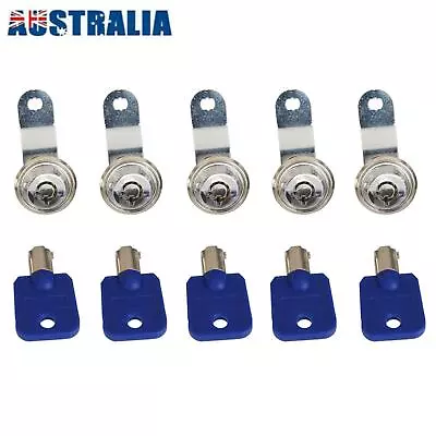 5x 27mm Cam Lock For Pinball Machine Arcade Cabinet Door Cupboard Enclosure Lock • $49.95