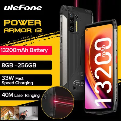 Global Ulefone Armor 13 4G LTE Rugged Phone Android Measure Mobile Waterproof • $626.99