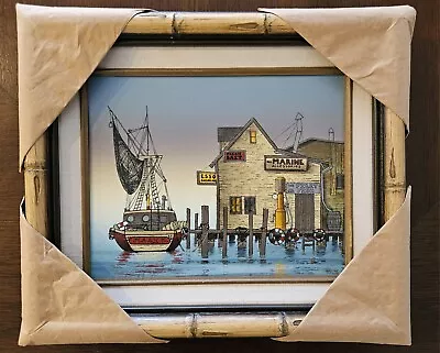 H. Hargrove Oil Painting  Ship  Framed Certificate Of Authenticity 508737 • $2599.95