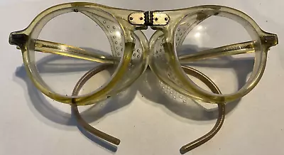 VTG Wilson Safety Aviator Motorcycle Driving Goggles Steam Punk Glasses Wire • $39.99