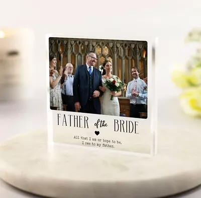 Father Of The Bride Gift - Dad Gift From Daughter Wedding Memorial Frame • £12.99