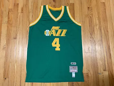 Utah Jazz Adrian Dantley Jersey Size 52 Rare Vintage VTG Stitched NBA Green • $150