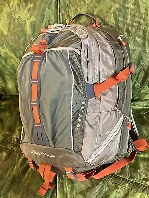 Eddie Bauer Adventurer Day Back Pack Gray Orange Green • $17.50