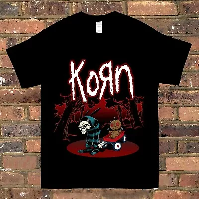 $21.99 • Buy Korn New Black T-Shirt Band KORN Shirt Metal Rock Size Unisex Tee