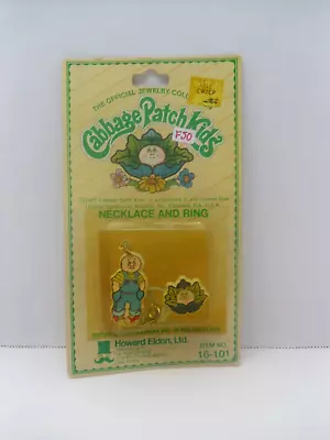 Vintage Cabbage Patch Kids Jewelry Set Necklace Ring NRFB • $11.04