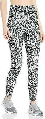 Marika Contender Pocket Lux Leggings | NWOT Size Small (4-6) White Green Leopard • $13.99