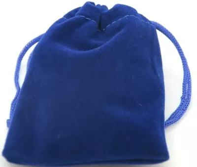 $4.95 • Buy Dice Bag Drawstring Blue Velvet Bags Dungeons & Dragons Pathfinder Board Pouch