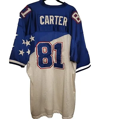Vintage Cris Carter #81 1996 Pro Bowl Jersey NFC Mitchell & Ness Football Sz 58 • $36.29